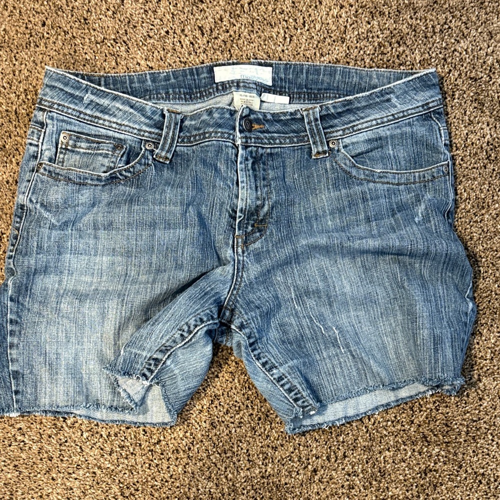 Maurices Distressed Blue Jean Shorts